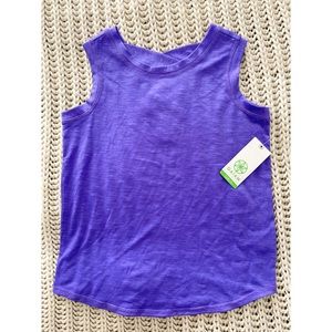 NWT Gaiam criss cross slub tank top girls sz 14